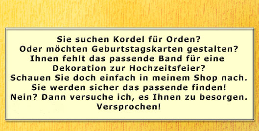 Sie suchen Kordeln?